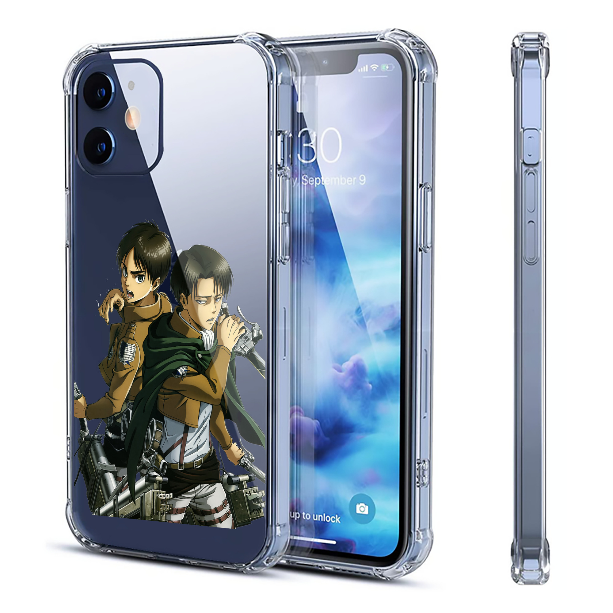 （画像用） 進撃の巨人 リヴァイ·アッカーマン Attack on Titan Levi Ackerman 【iPhone 12シリーズ対応】透明スマホケース（クリアソフトケース）